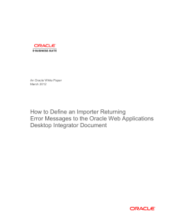 How to Define An Importer ReturningError Messages to the