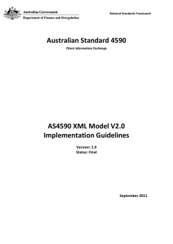AS4590 GovDex Model V2.0-Implementation Guidelines