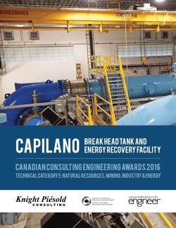 Canadian Consulting Engineering Awards 2016 CAPILANO Break