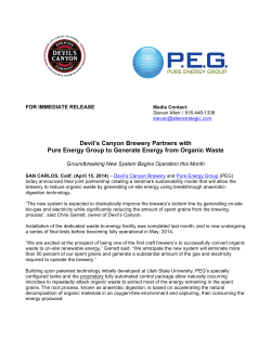 Devil`s Canyon Brewery Partners with Pure Energy Group to
