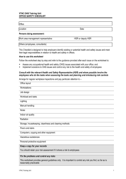 Office Safety Checklist