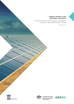 arena`s remote and regional projects the data specification design to