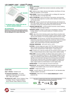 led canopy light - legacytm (crus)