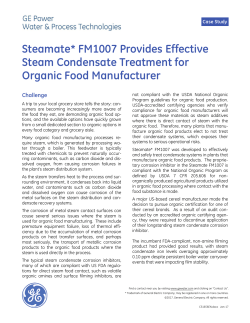 Steamate FM1007 Provides Effective Steam Condensate