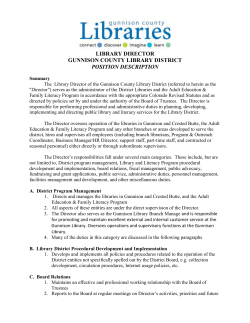 library director gunnison county library district position description