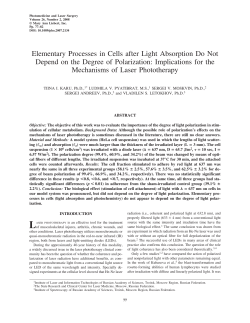 Elementary Processes in Cells after Light Absorption Do