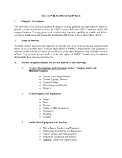SECTION II. SCOPE OF SERVICES 1. Purpose / Description. The