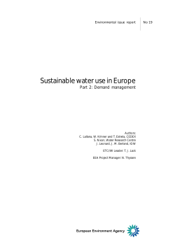 Sustainable water use in Europe &mdash;
