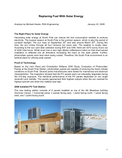 Solar Energy at South Pole 012209(draft) rsa - Amundsen