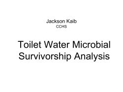 Toilet Water Microbial Survivorship Analysis