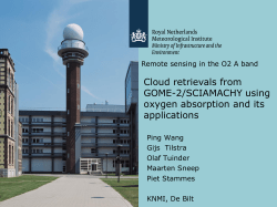 Cloud retrieval from GOME-2 using oxygen absorption and its