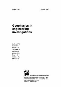 Geophysics in engineering investigations