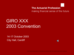 European motor - Institute and Faculty of Actuaries