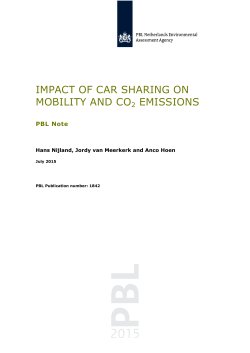IMPACT OF CAR SHARING ON MOBILITY AND CO2 EMISSIONS
