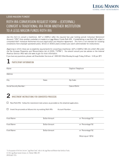Legg Mason Roth IRA conversion Request