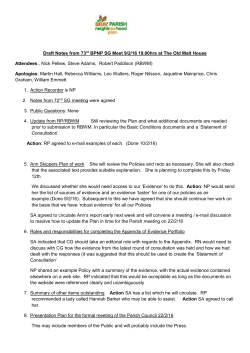 Notes from 41st BPNP SGF Meet 28/01/14 19