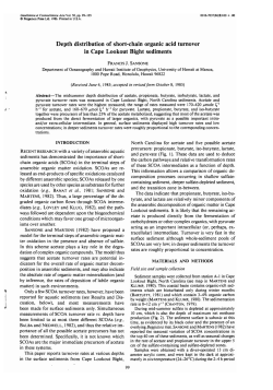 Depth distribution of short-chain organic acid turnover in Cape