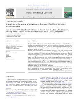 Interacting with nature improves cognition and affect