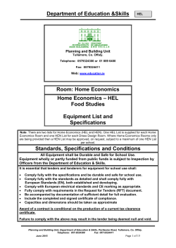 Home Economics Home Economics - Department of Education and