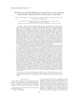 beneficial and detrimental effects of uv on aquatic organisms