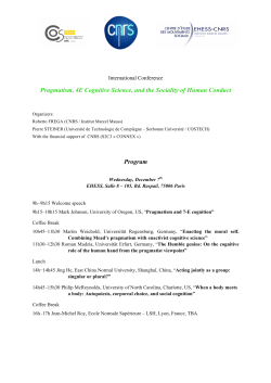 Pragmatism, 4E Cognitive Science, and the Sociality of