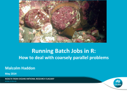 Running Batch Jobs in R