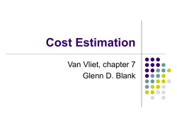 Cost Estimation
