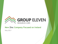 a new premier zinc exploration/developent play in Ireland