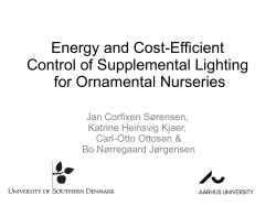 Energy and Cost-Efficient Control of Supplemental Lighting for