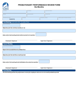 PROBATIONARY PERFORMANCE REVIEW FORM Six Months