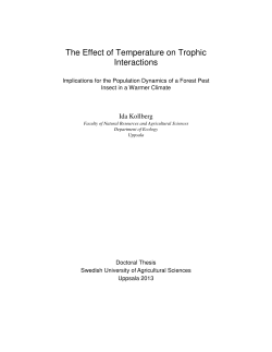 The Effect of Temperature on Trophic Interactions