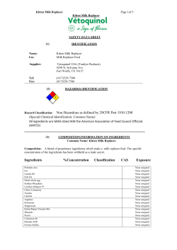 Non Hazardous as defined by 29CFR Part 1910.1200 Ingredients