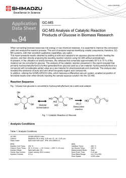 GC-MS Analysis of Catalytic Reaction Products of Glucose in