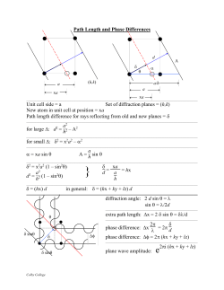 Path Length and Phase Difference