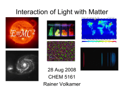Interaction of Light with Matter