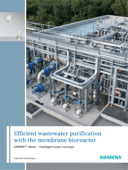 Efficient wastewater purification with the membrane bioreactor
