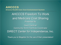 AHCCCS Arizona Health Care Cost Containment System