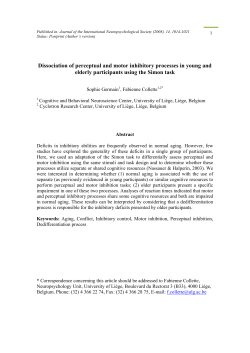 Dissociation of perceptual and motor inhibitory