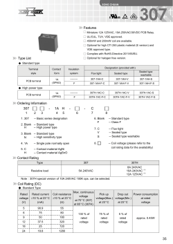 35 307 - 1A H - - C Features Type List Ordering