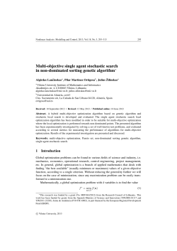 Multi-objective single agent stochastic search in non