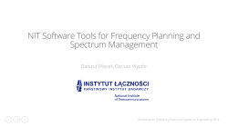 NIT Software Tools for Frequency Planning and Spectrum