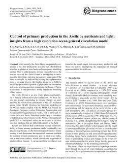 Control of primary production in the Arctic by nutrients and light