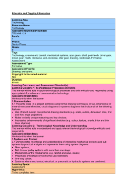 Grade 9 Labelling of spur gears