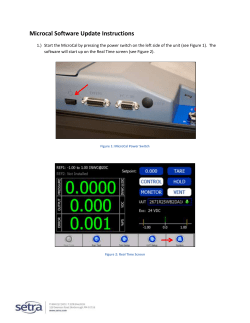 Microcal Software Update Instructions