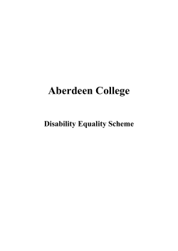 Aberdeen College Disability Equality Policy