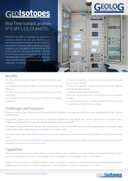 Real-Time Isotopic analyses &delta;13 C of C1, C2, C3 and CO