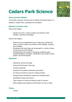 Plants and their habitats