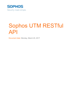 RESTful API for Sophos UTM