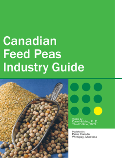 Canadian Feed Peas Industry Guide