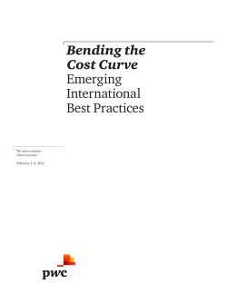 Bending the Cost Curve Emerging International Best Practices
